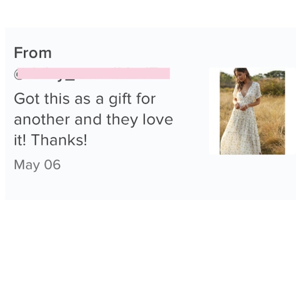 Boho Deep V White Floral Dress - Picture 6 of 7